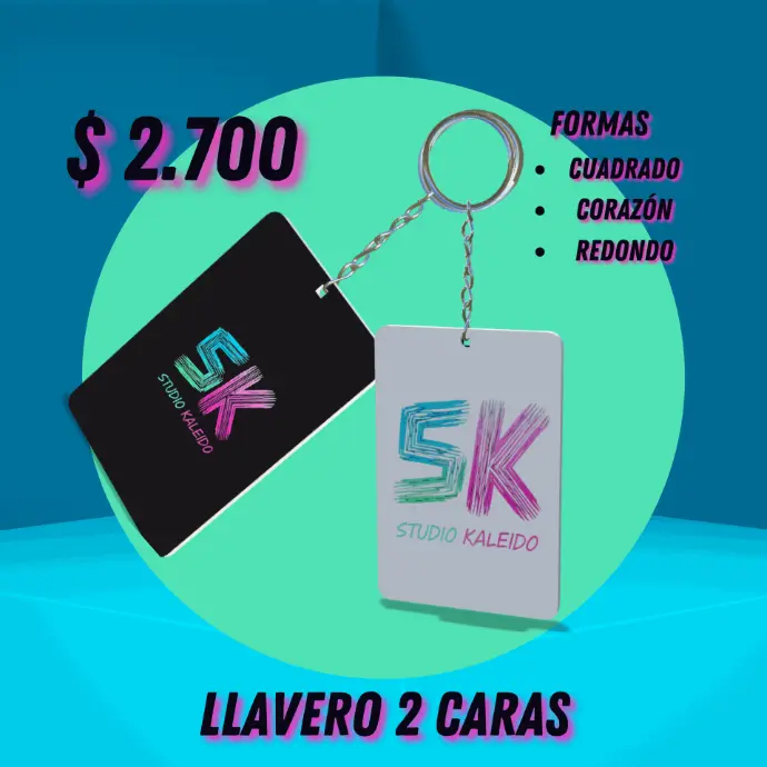 Llaveros 2 caras
